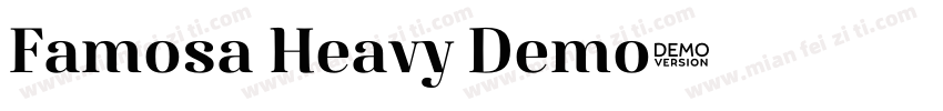 Famosa Heavy Demo字体转换